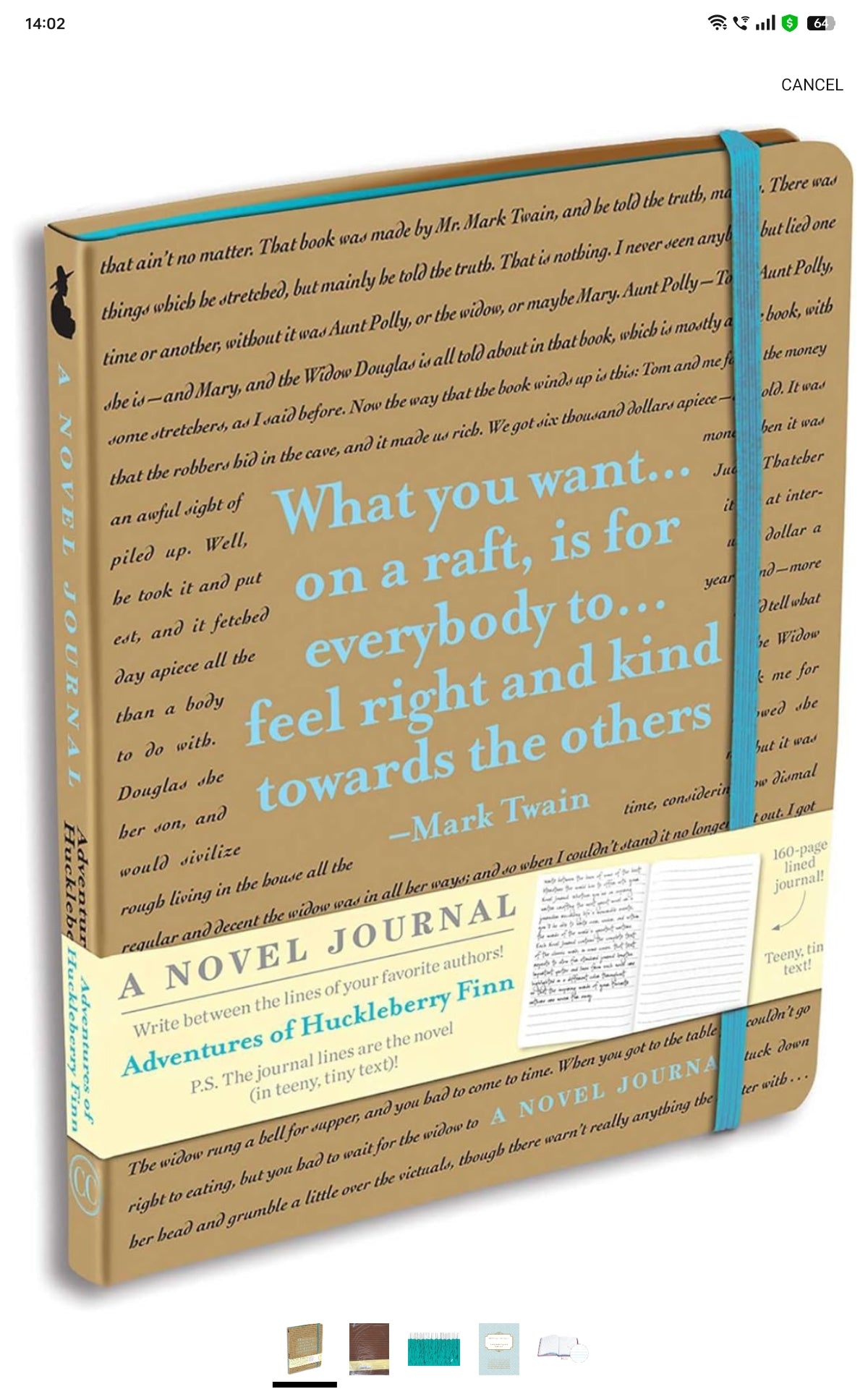 A Novel Journal: Adventures of Huckleberry Finn (Novel Journals)
Jou Edition