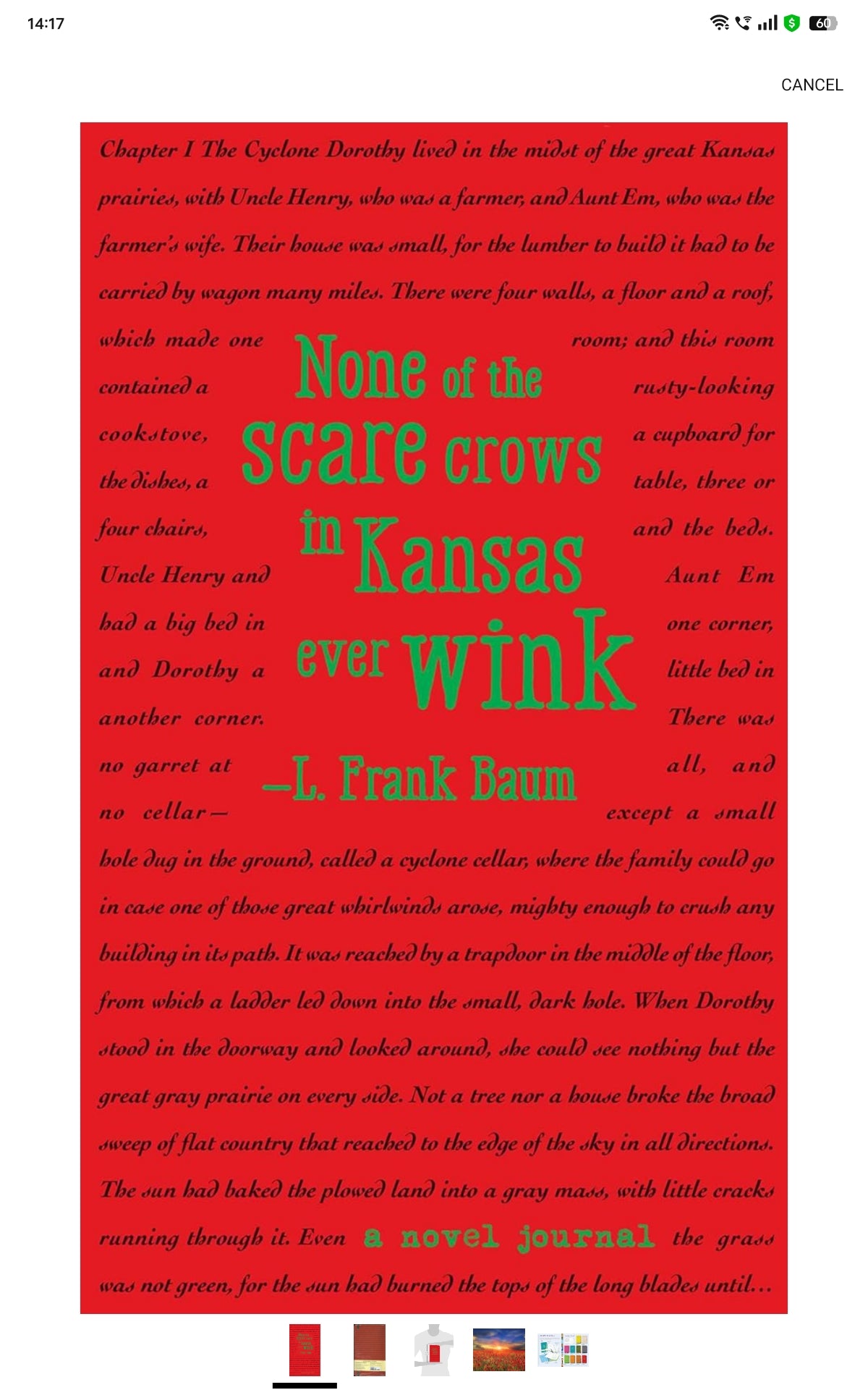 A Novel Journal: The Wizard of Oz (Compact) (Novel Journals)