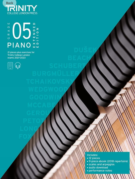 Trinity College London Piano Exam Pieces Plus Exercises 2021-2023: Grade 5 - Extended Edition