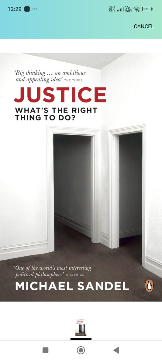 Justice: What's the Right Thing to Do?