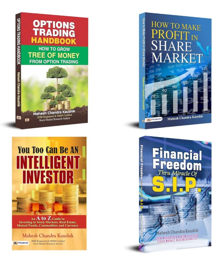 Financial Freedom Thru Miracles of S.I.P + You Too Can Be An Intelligent Investor + Options Trading Handbook + How To Make Profit In Share Market | Set of 4 books