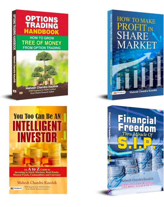 Financial Freedom Thru Miracles of S.I.P + You Too Can Be An Intelligent Investor + Options Trading Handbook + How To Make Profit In Share Market | Set of 4 books