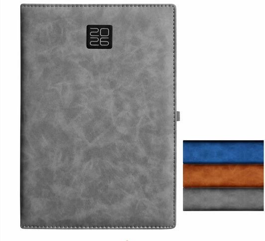A5 Anupam Merito 2026 Diary – Dated Daily Planner with Monthly Calendar | 80 GSM Paper | Full Page Mon–Fri, Sat–Sun Shared Page | Matte PU Cover | 365 Days