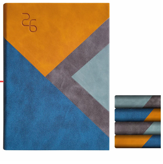 A5 Anupam Fuzen 2026 Diary with Dates | Daily Planner with Monthly Calendar | One Page Per Day from January to December | Canvas Textured & Suedue PU Material | New Year Diary for Office, Home, Personal Use