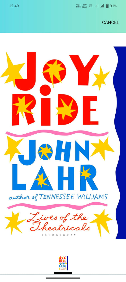 Joy Ride: Lives of the Theatricals hard cover