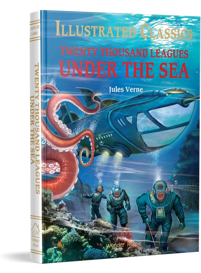Twenty Thousand Leagues Under The Sea: Illustrated Abridged Children Classics English Novel With Review Questions (Hardback)
