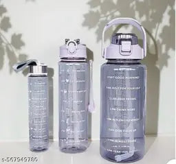 Water bottle 3 combo set blue colour
