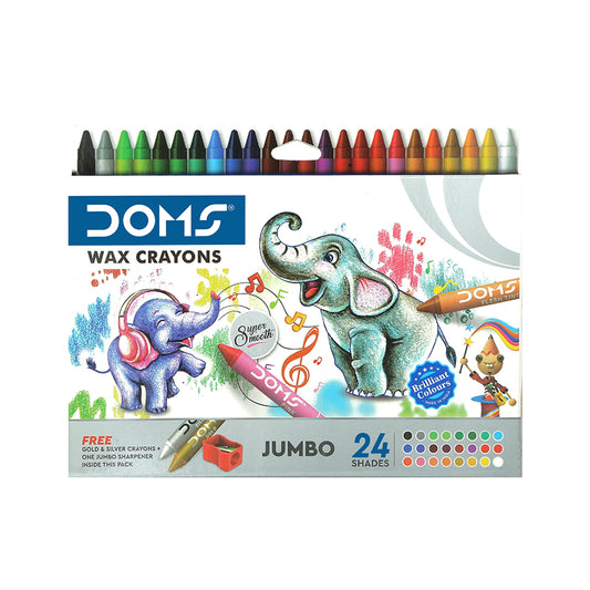 Doms Jumbo wax crayons super mooth 24 shades