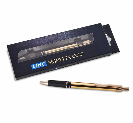 Linc signetta gold pen blue