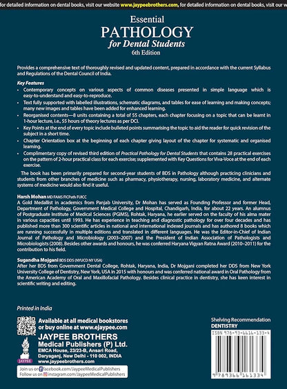 ESSENTIAL PATHOLOGY FOR DENTAL STUDENTS by Harsh Mohan 6th Edition