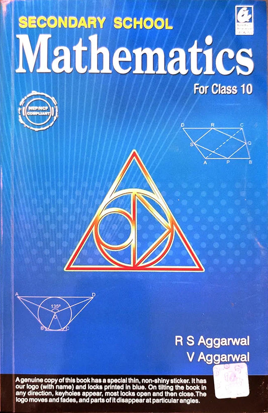 Secondary School Mathematics for Class 10 - CBSE - by R.S. Aggarwal Examination 2024-25