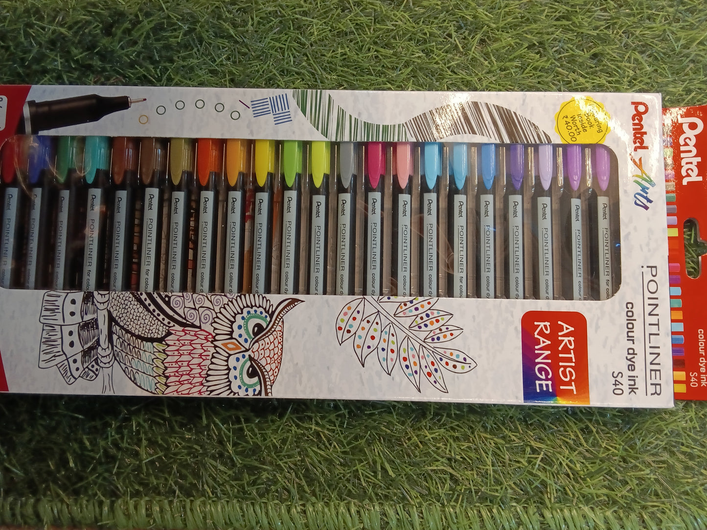 Pentel arts pointliner colour dye ink s40