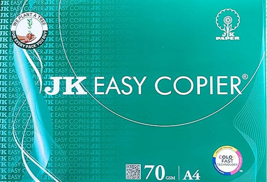 J K Easy WHIte Copier Paper A4 Size (500 Sheets) 70 Gsm 1 Ream