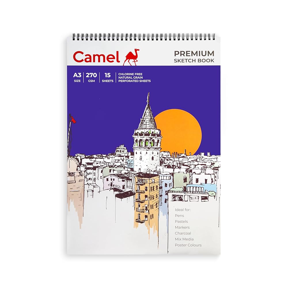 Camel premiums sketch book A3 size 270 gsm 15 sheets