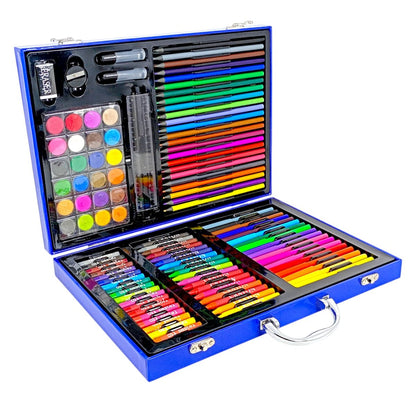 M.H Astronaut Theme Customized Art Set | 128 Pcs Complete Colouring & Painting Kit for Kids | Unicorn Design Trunk Case | School Craft Stationery | Artist Colour Box | Space Theme Art Set | Best Gift for Boys & Girls