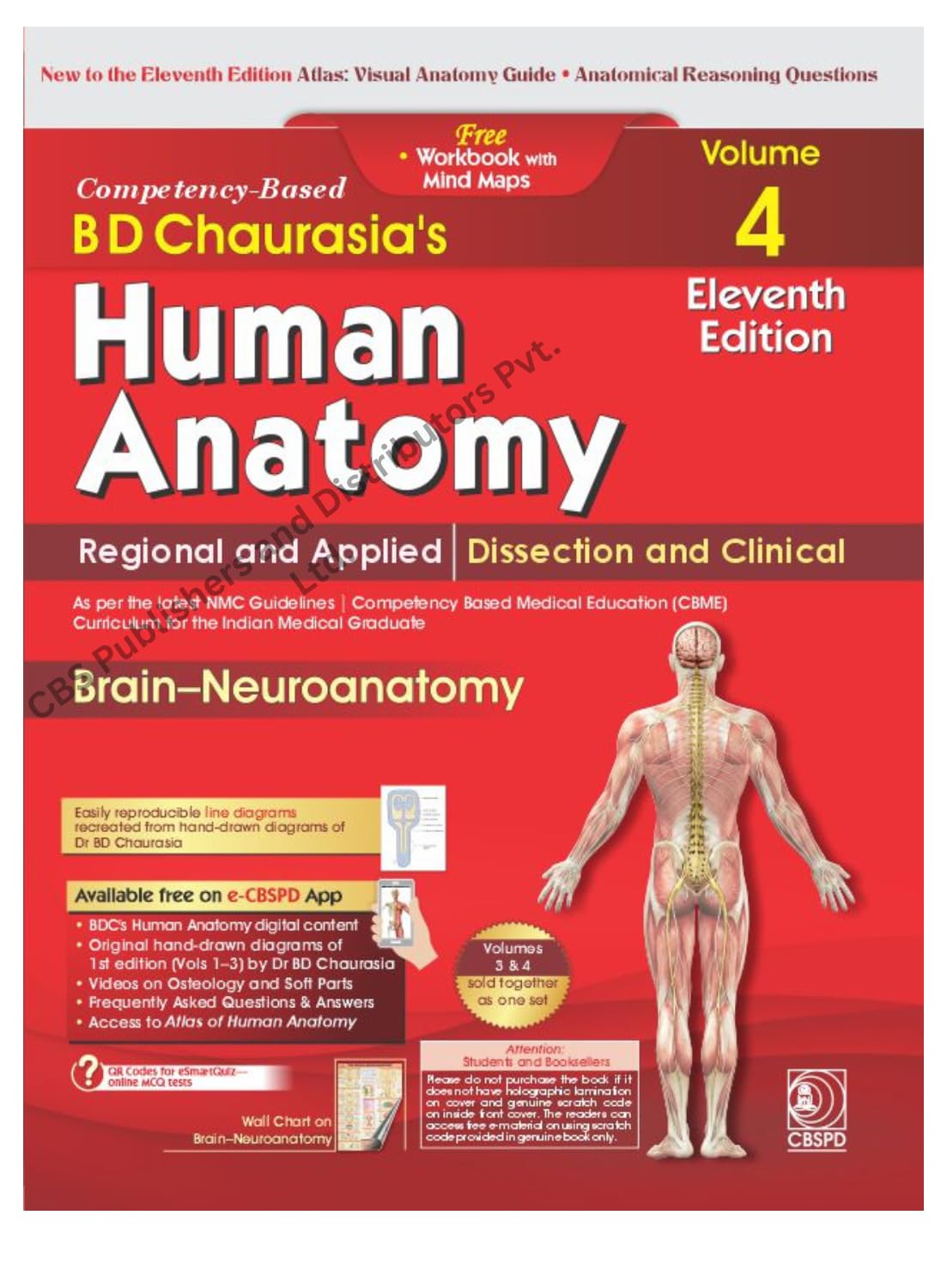 BD Chaurasia's Human Anatomy 11th Ed. 4 Vol Set (PB 2027) by BD Chaurasia's (Author), Krishna Garg (Author), & 3 More  Format: Paperback