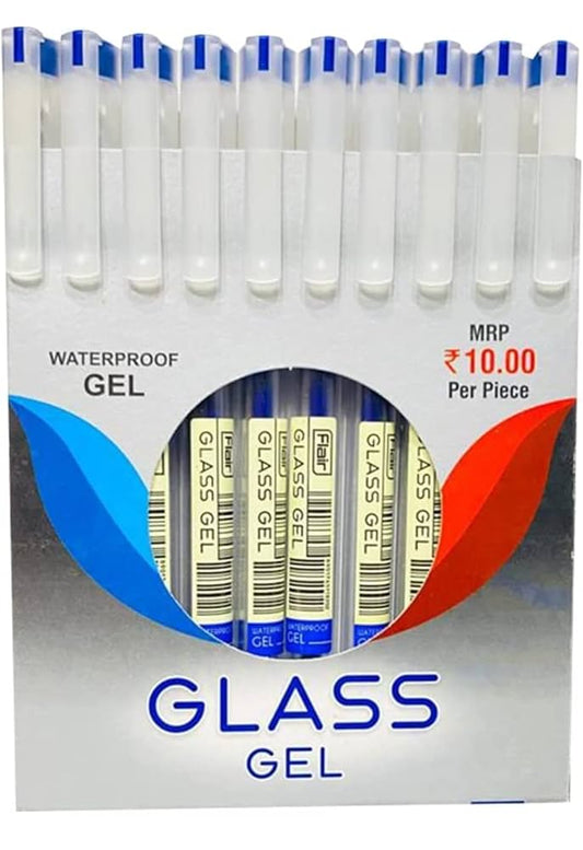 Flair glass gel pen blue