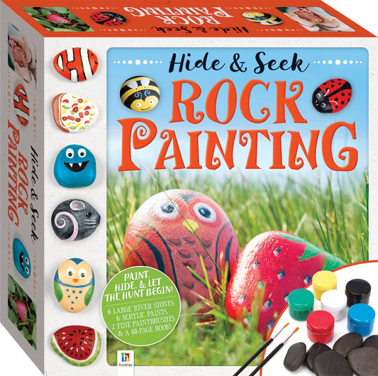 Hide and seek Rock Painting
