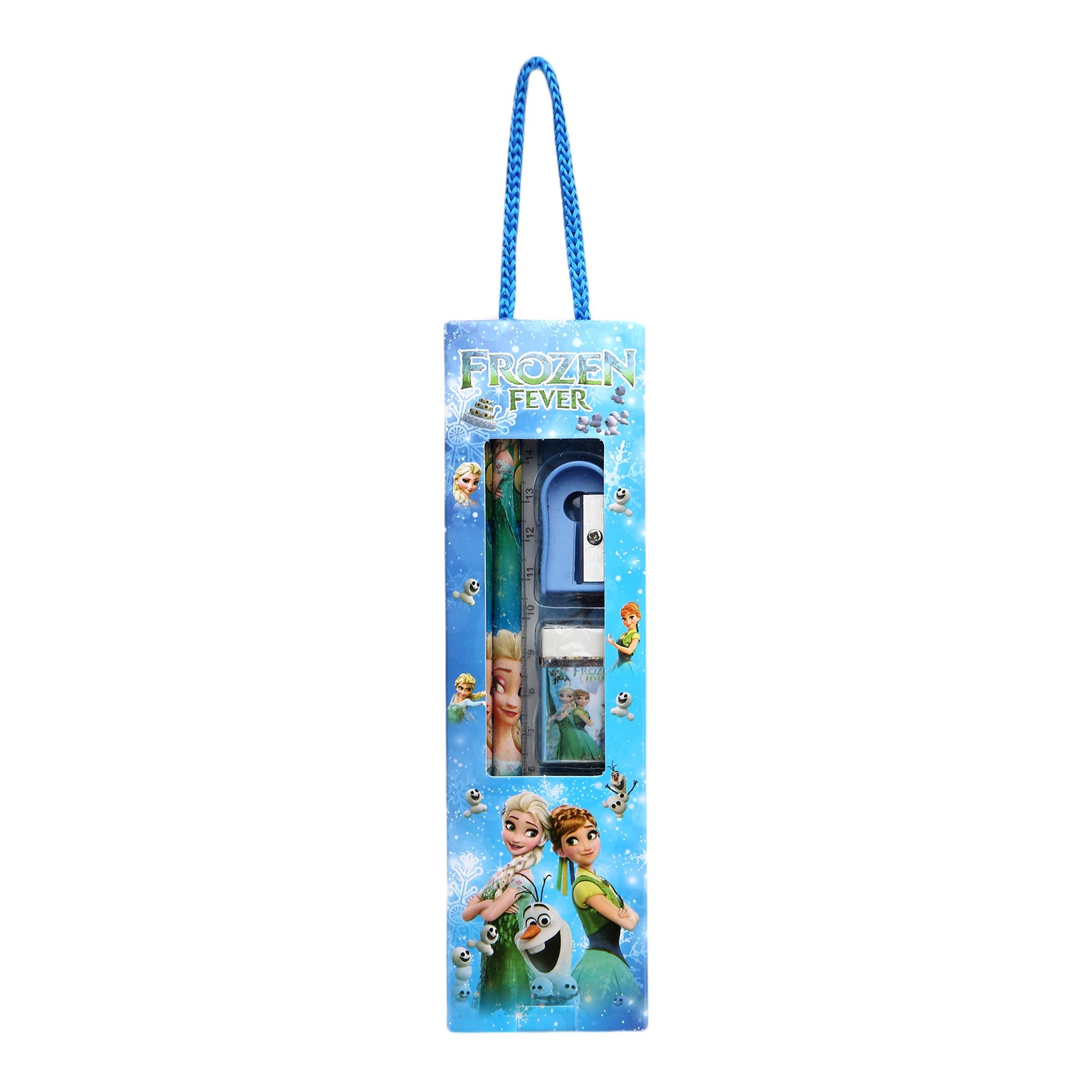 FROZEN FEVER PENCIL ERASER SHARPENER SCALE COMBO SET
