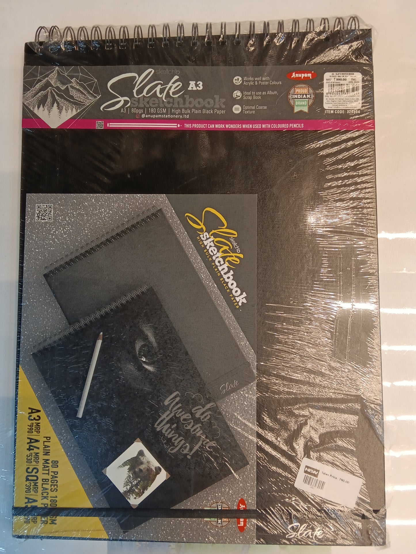 Anupam sketcho sketch book A3 size 80 pages 180GSM