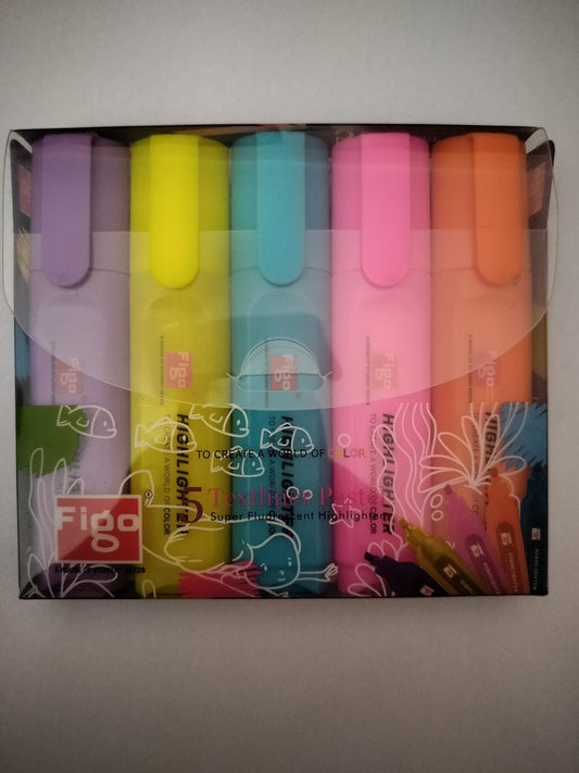 Figo Highlighter 5Textliner pastel