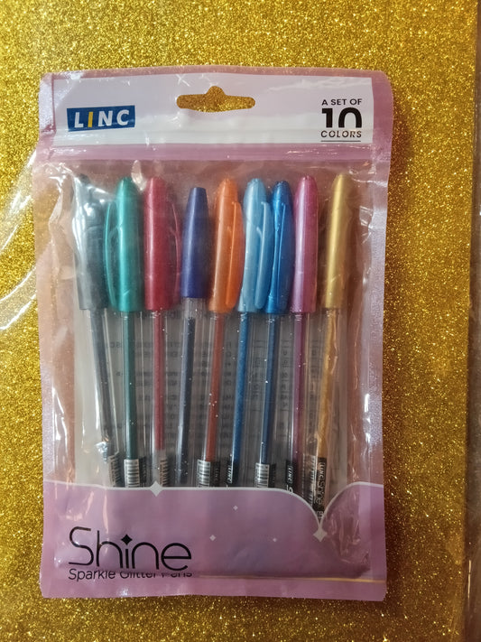 Link shine sparkle glitter colour pen