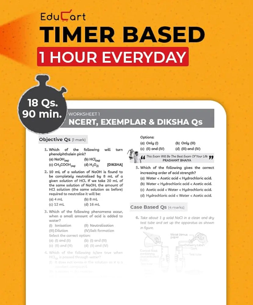 Educart One-shot Science CBSE Class 10 Question Bank 2025-26 on new Syllabus 2026 (Strictly for Boards Exam)