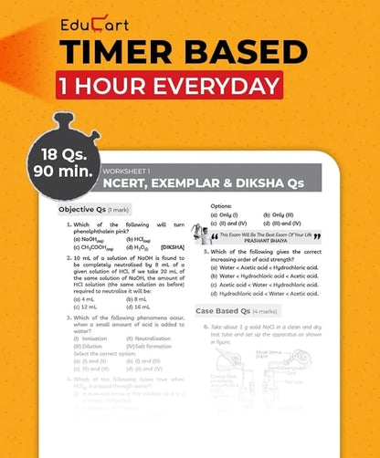 Educart One-shot Science CBSE Class 10 Question Bank 2025-26 on new Syllabus 2026 (Strictly for Boards Exam)