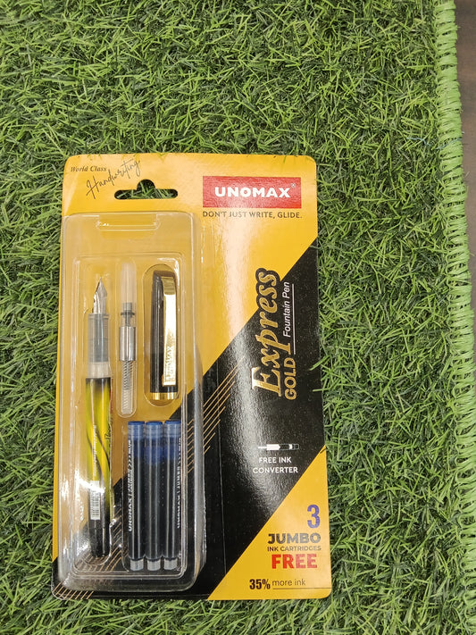 Unomax express gold fountain pen