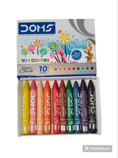 Doms wax crayons super mooth 10shades