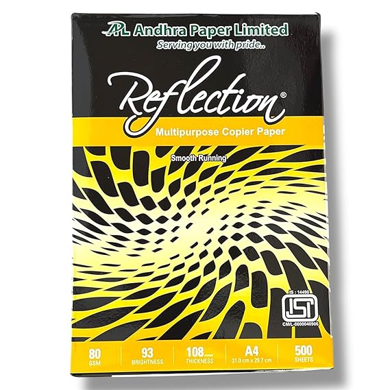 Raflection 80 GSM Copier Paper Multipurpose, A4 Size, 80 GSM, 500 Sheets, 93 Brightness