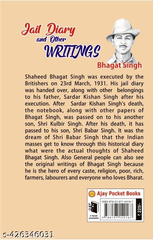 JAIL DIARY AND OTHER WRITINGS [BHAGAT SINGH] (GRADE:B)