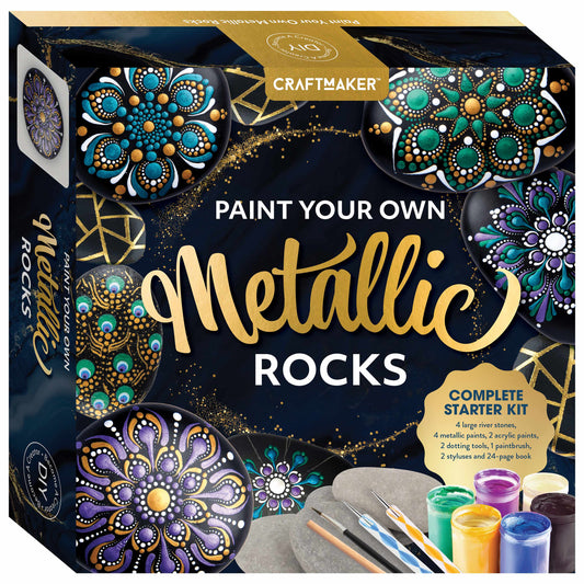 Paint your own Metallic Rocks complate starter kit