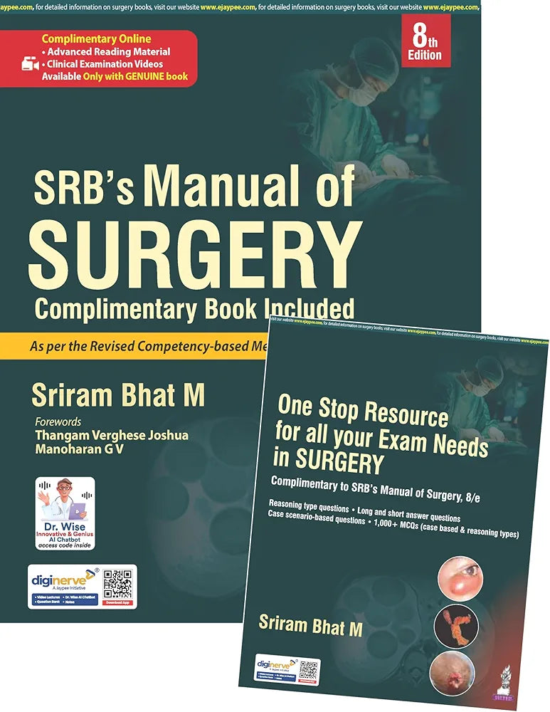 SRB’s Manual of Surgery with One Stop Resource for All Your Exam Needs in Surgery
SRIRAM BHAT M 8th edition