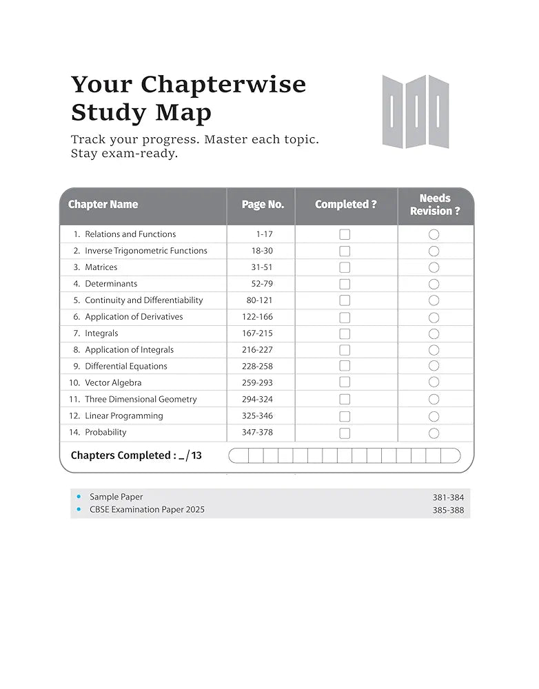 Arihant CBSE Chapterwise Question Bank 2025–2016 for Class 12 Mathmatices | Latest Syllabus | Includes Solved Papers, Sample Papers, and CBSE Marking Scheme