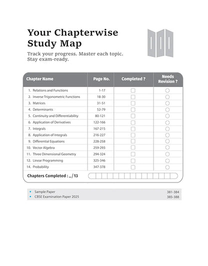 Arihant CBSE Chapterwise Question Bank 2025–2016 for Class 12 Mathmatices | Latest Syllabus | Includes Solved Papers, Sample Papers, and CBSE Marking Scheme