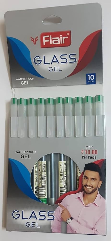 Flair glass gel pen green