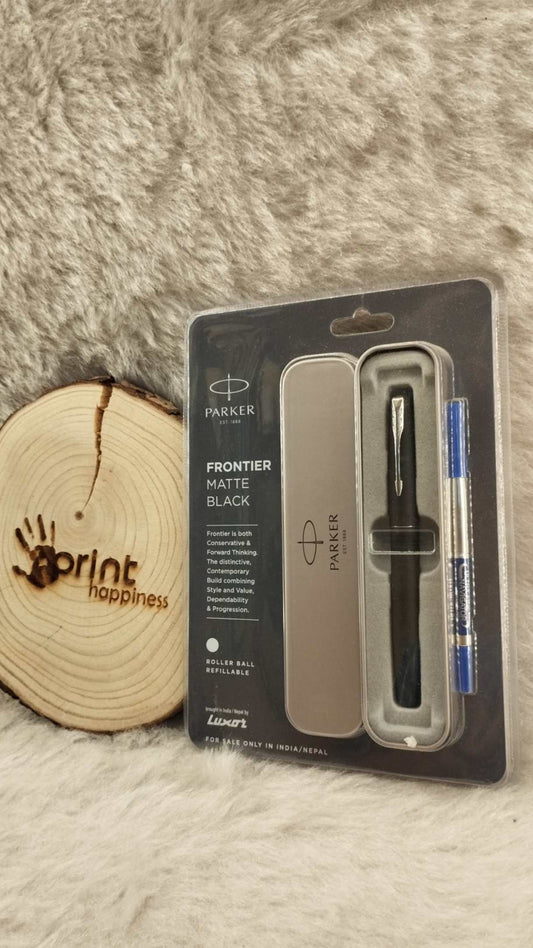 PARKER Frontier Matte Black (Blue) ROller Ball Refillable