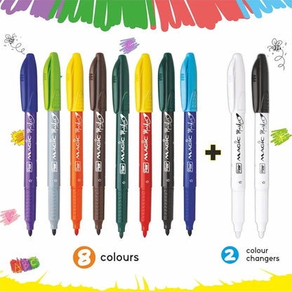 FLAIR Creative Series Magic Marker  8 Shades + 2 Color Changers