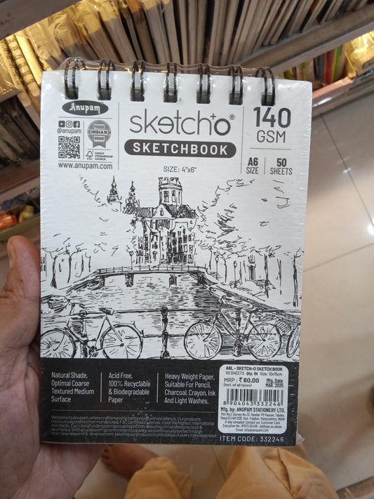 Anupam sketcho sketch book 140gsm A6 50 sheets