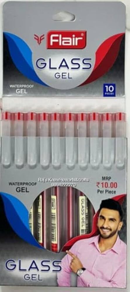 Flair glass gel pen red