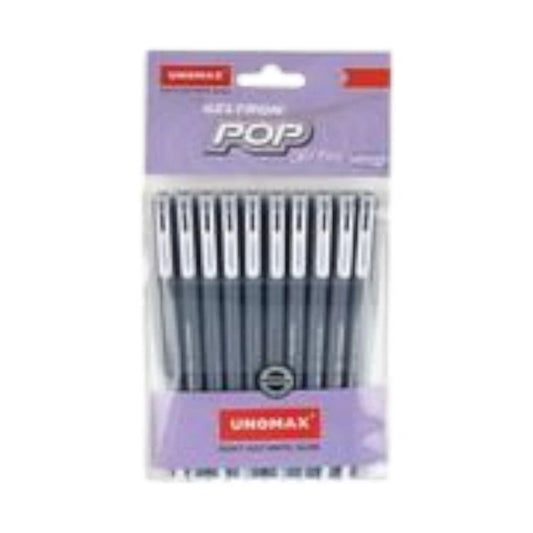 Unomax write better pop gel pen black