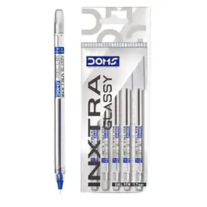 Doms glassy ball pen blue