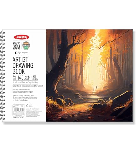 Anupam sketcho sketch book A4 size 140gsm page 100