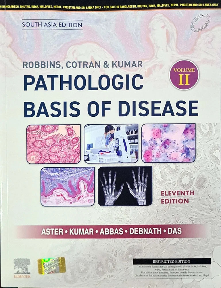 Pathologic Basis of Disease - Robbins, Cotran & Kumar - Vol 1 & 2 + Mind Maps: Combo Set of 3 Books - 11/th South Asian Edition - For 2026 Exams
