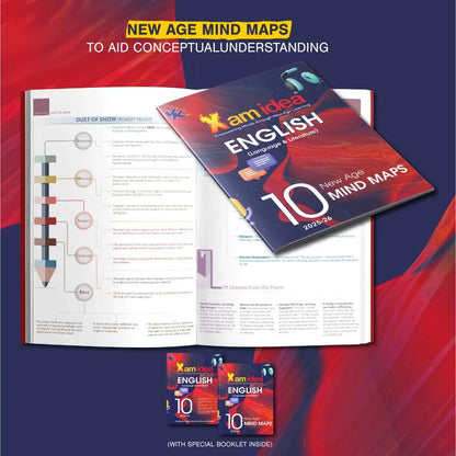 Xam idea Class 10 English (Language & Literature) | Mind Maps & Digital Learning | NEP 2020 & NCFSE 2023 Aligned | Full Coverage of Reading, Writting, Grammer & Literature Qs
