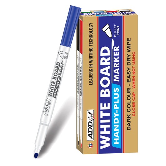 Add gel white Board markar blue
