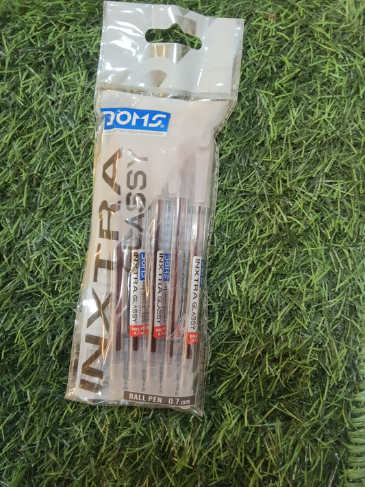 Doms Inxtra Glass ball pen red