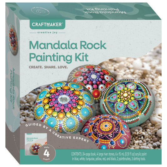 Mandala Rock painting kit create. Share. Love.