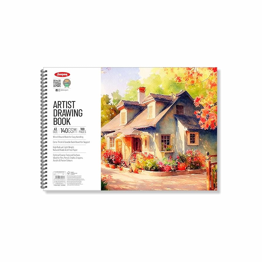 Anupam  Artist Drawing Book A3size 140GSM 100 Pages